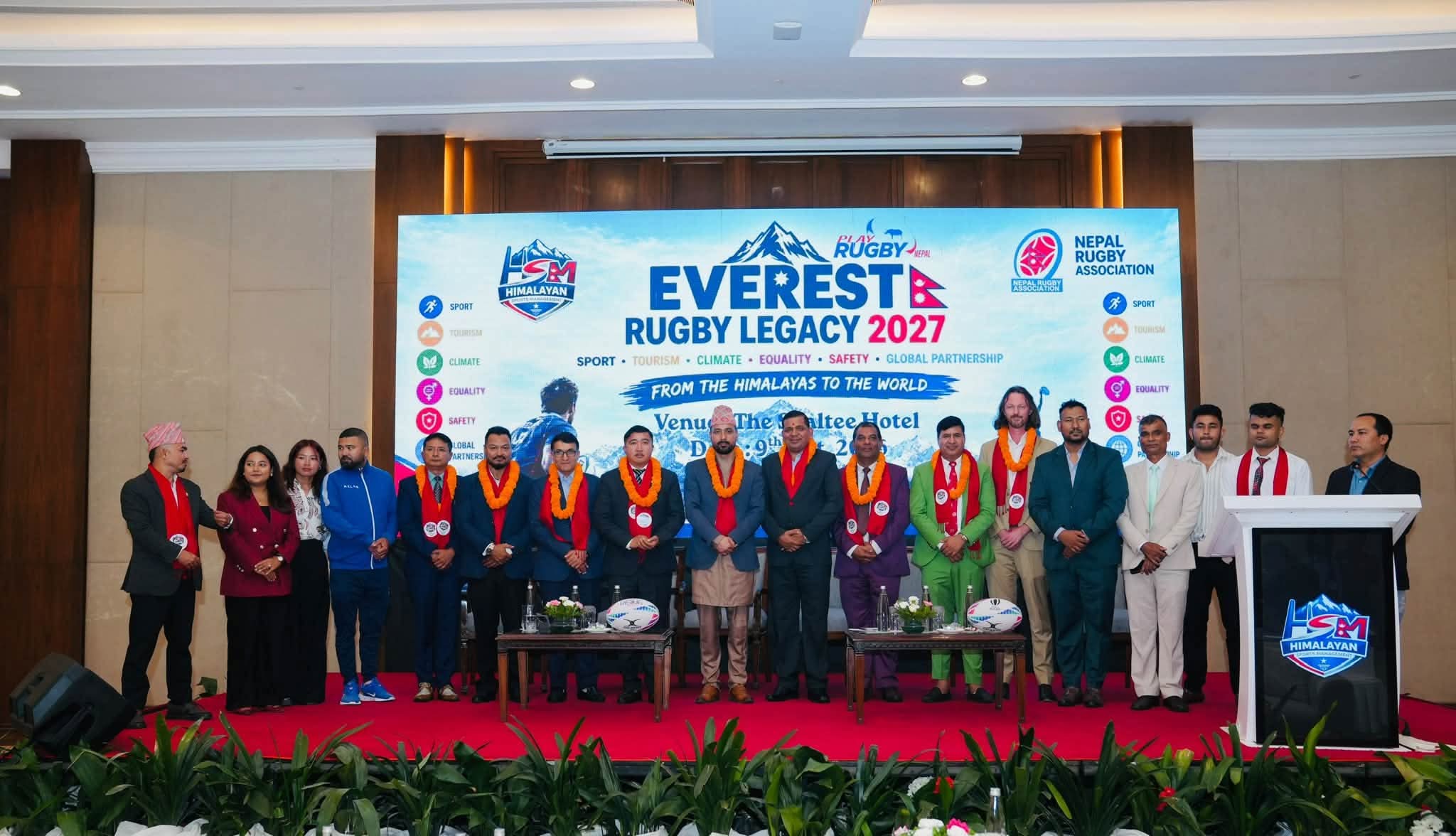 नेपालमा ‘एभरेस्ट रग्बी लेगेसी’  सर्वोच्च शिखरमा रग्बी खेल्दै कीर्तिमान रच्ने अभियान घोषणा   