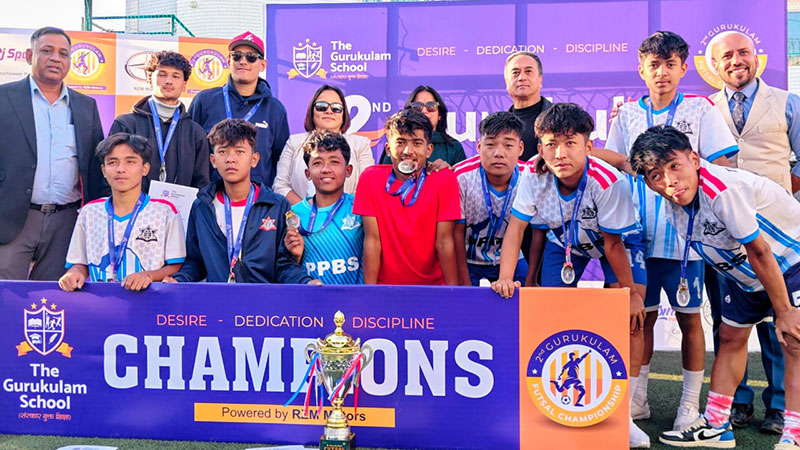 पिस प्वान्टले जित्यो गुरुकुलम इन्टर स्कुल फुटसलको उपाधि